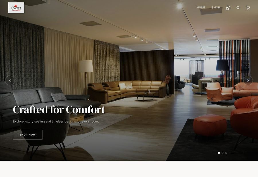 Chomzx Furnitures e-commerce storefront